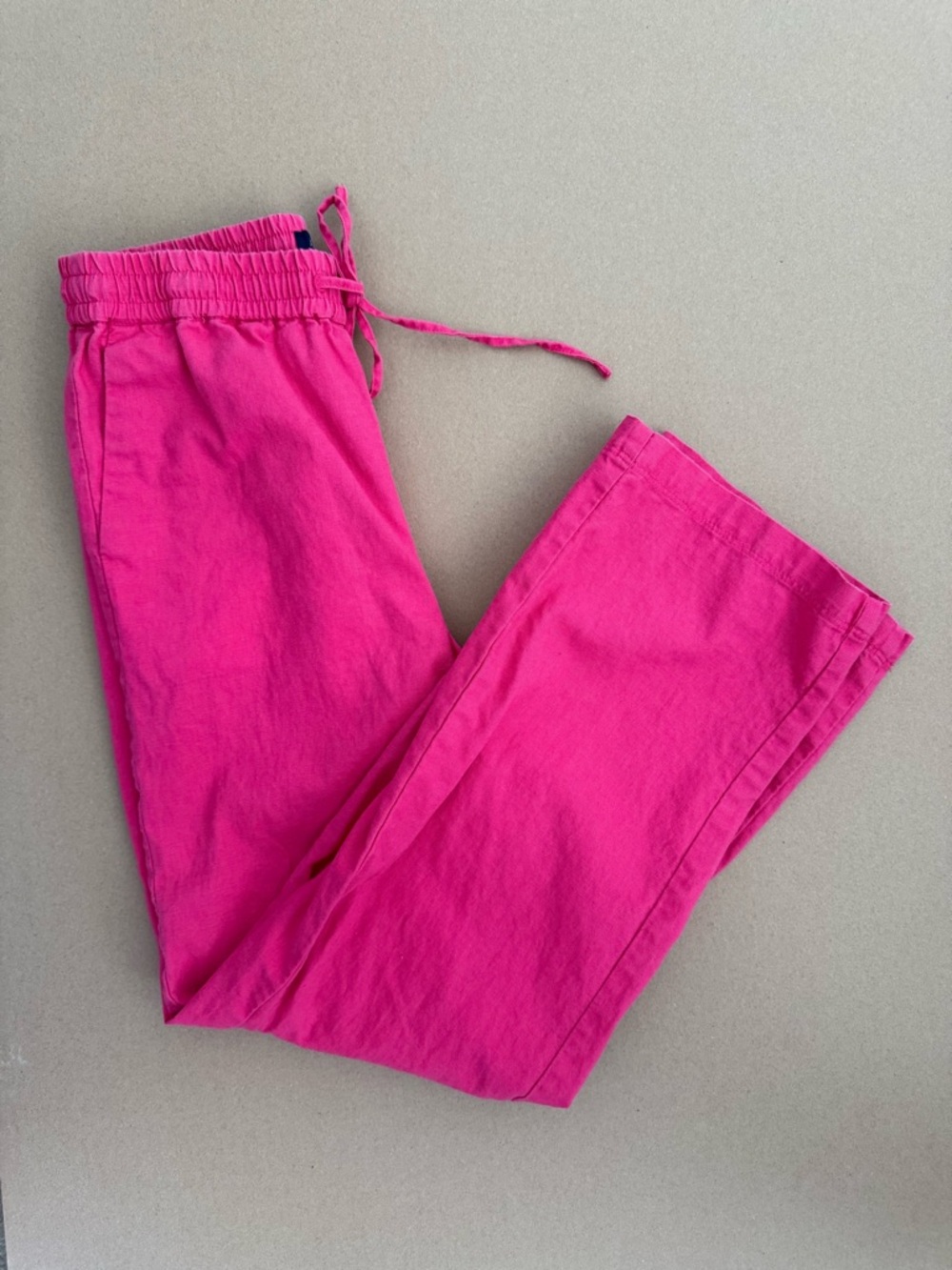 J. Crew pink linen cotton blend pants size 0 EUC - Picture 8 of 8